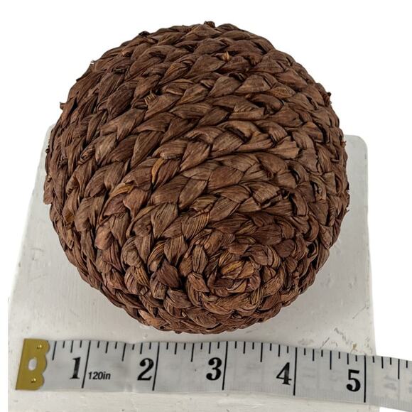 Decorative Orb Ball Woven Natural Fibers Home Decor Accent Bowl Filler - Picture 5 of 5